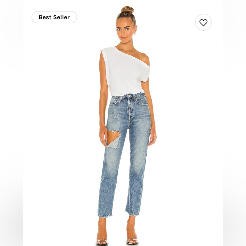 X Revolve Drop Shoulder Top in Snow White by Norma Kamali